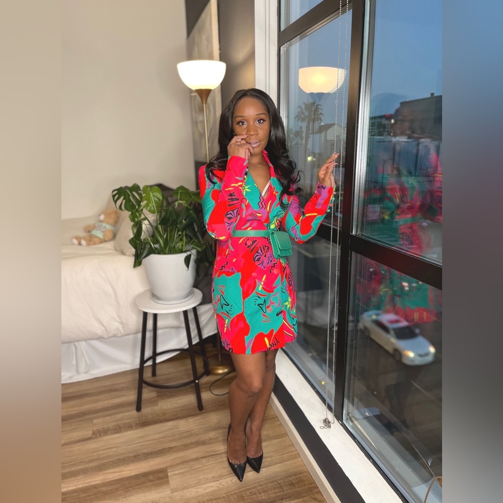 Colorful Blazer Dress Worn Once :)